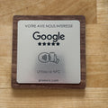 Plaque NFC Avis Google / Finition bois 10 × 10 cm