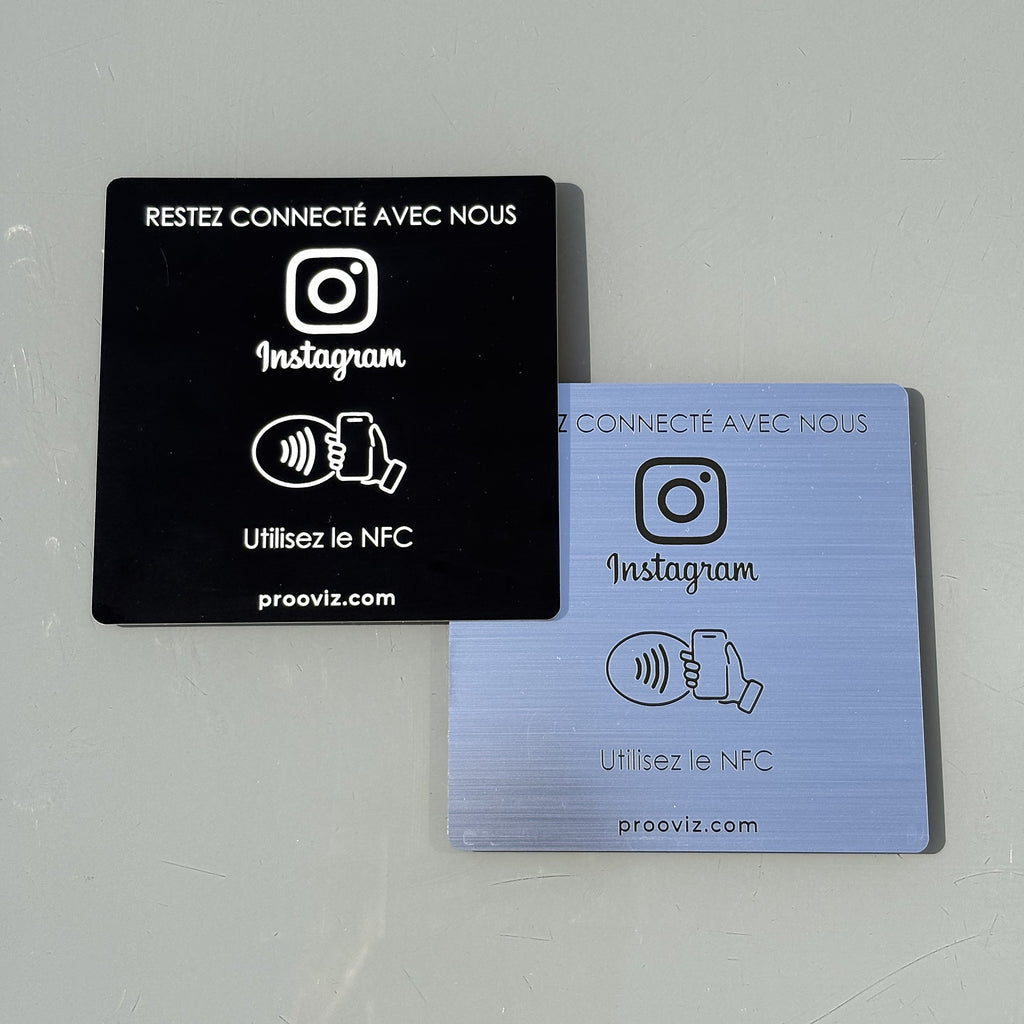 Plaque NFC Instagram / Adhésive 12 × 12 cm
