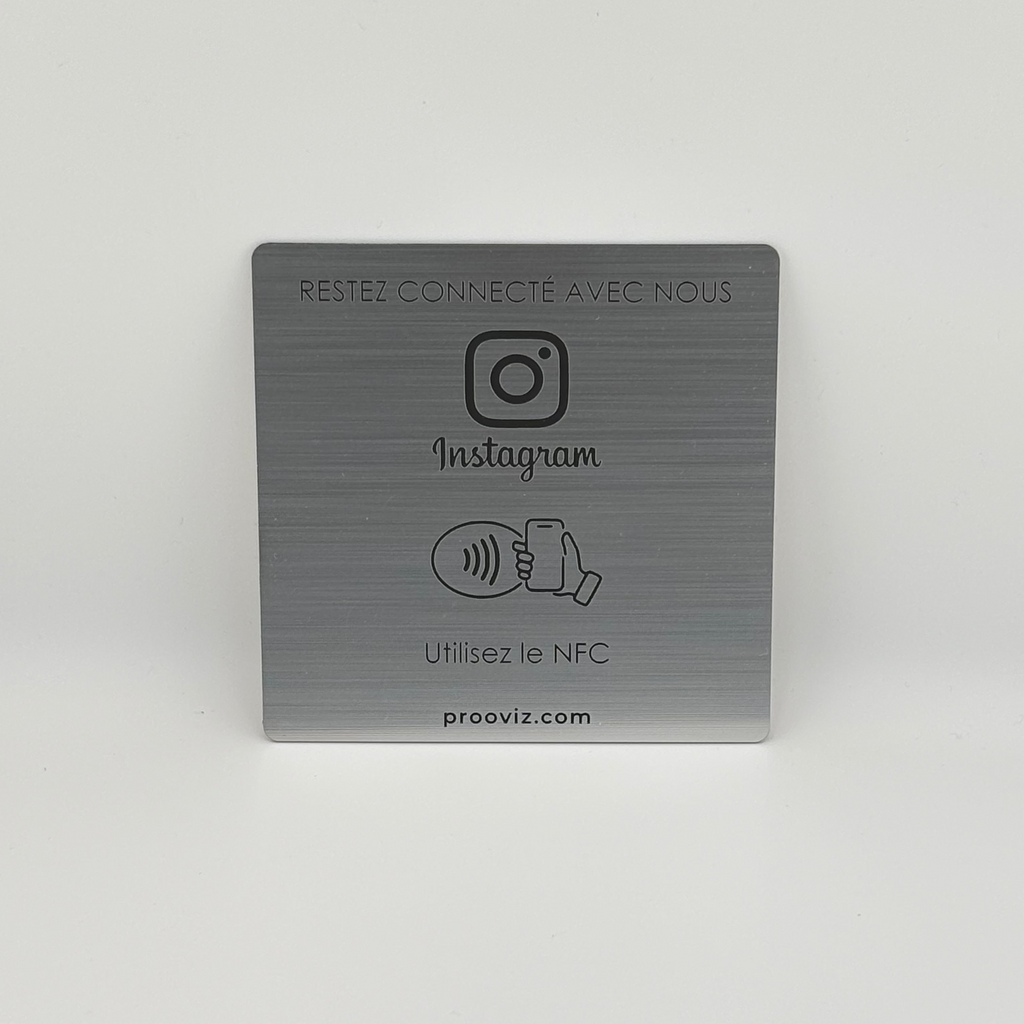 Plaque NFC Instagram / Adhésive 12 × 12 cm