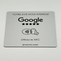 Plaque NFC Avis Google / Adhésive 12 × 12 cm