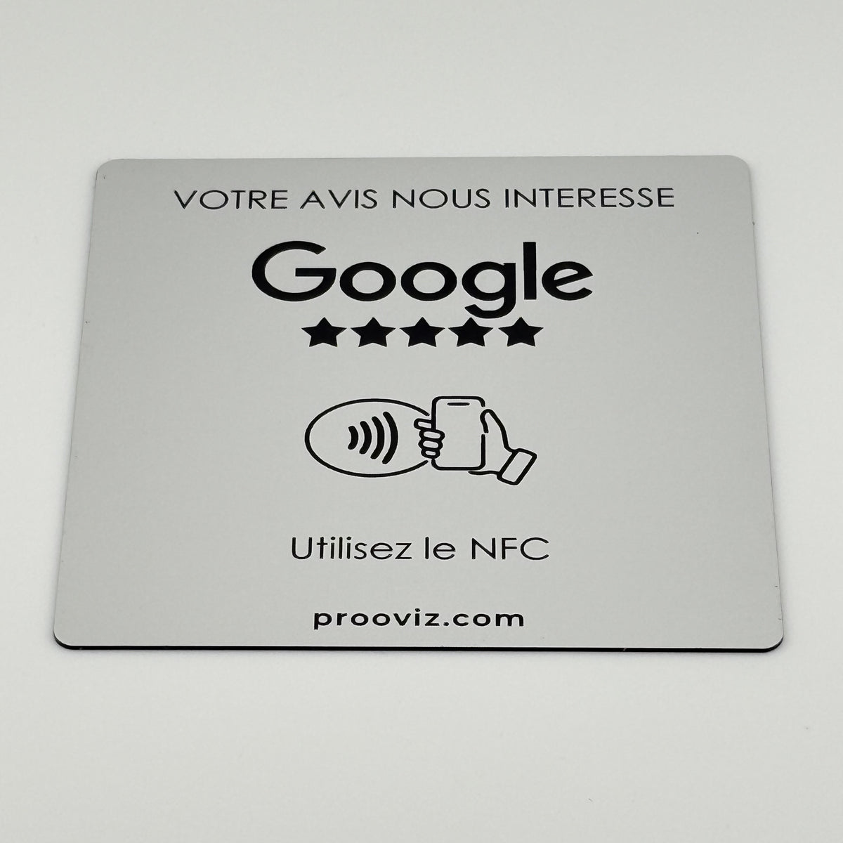 Plaque NFC Avis Google / Adhésive 12 × 12 cm