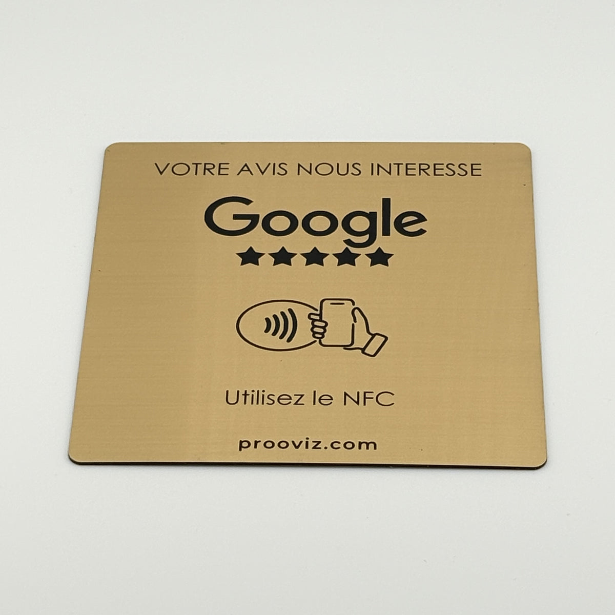 Plaque NFC Avis Google / Adhésive 12 × 12 cm
