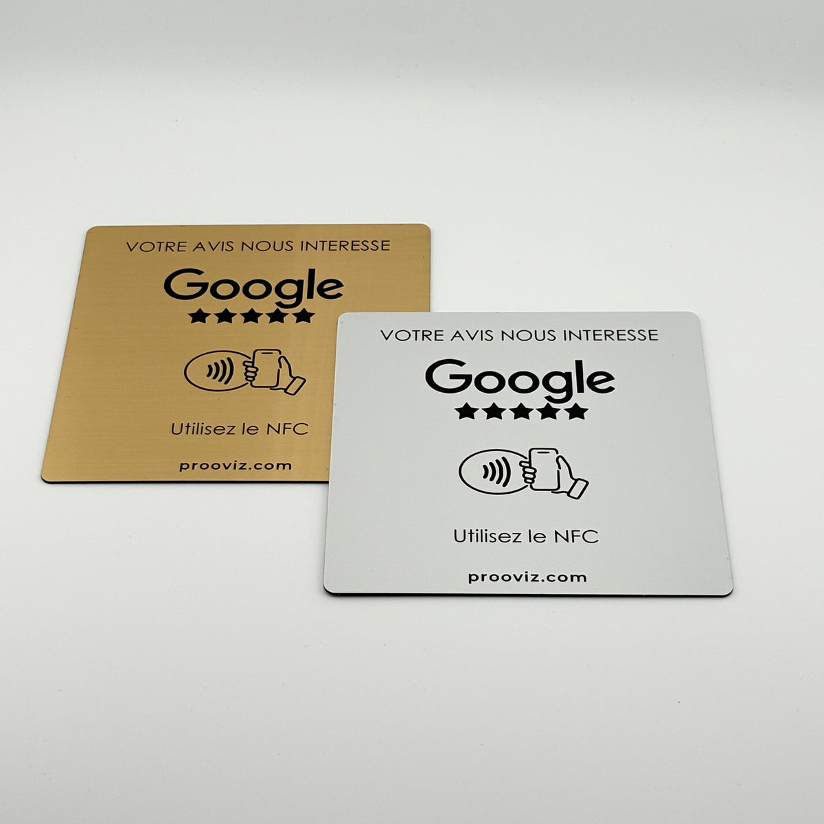 Plaque NFC Avis Google / Adhésive 12 × 12 cm