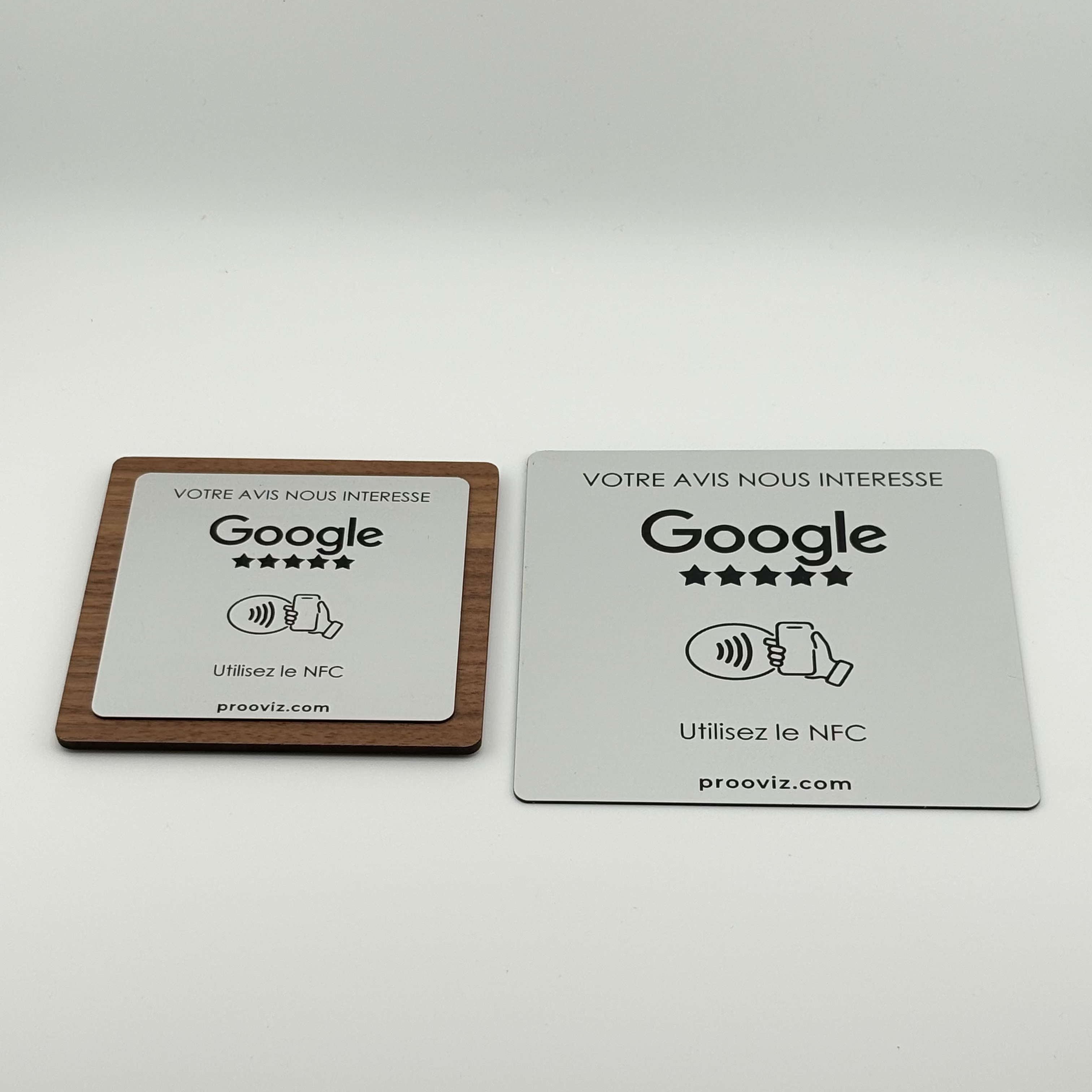 Pack Vitrine + Comptoir / 2 plaques avis Google