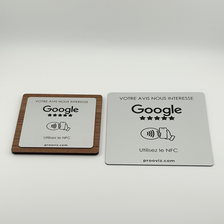 Pack Vitrine + Comptoir / 2 plaques avis Google