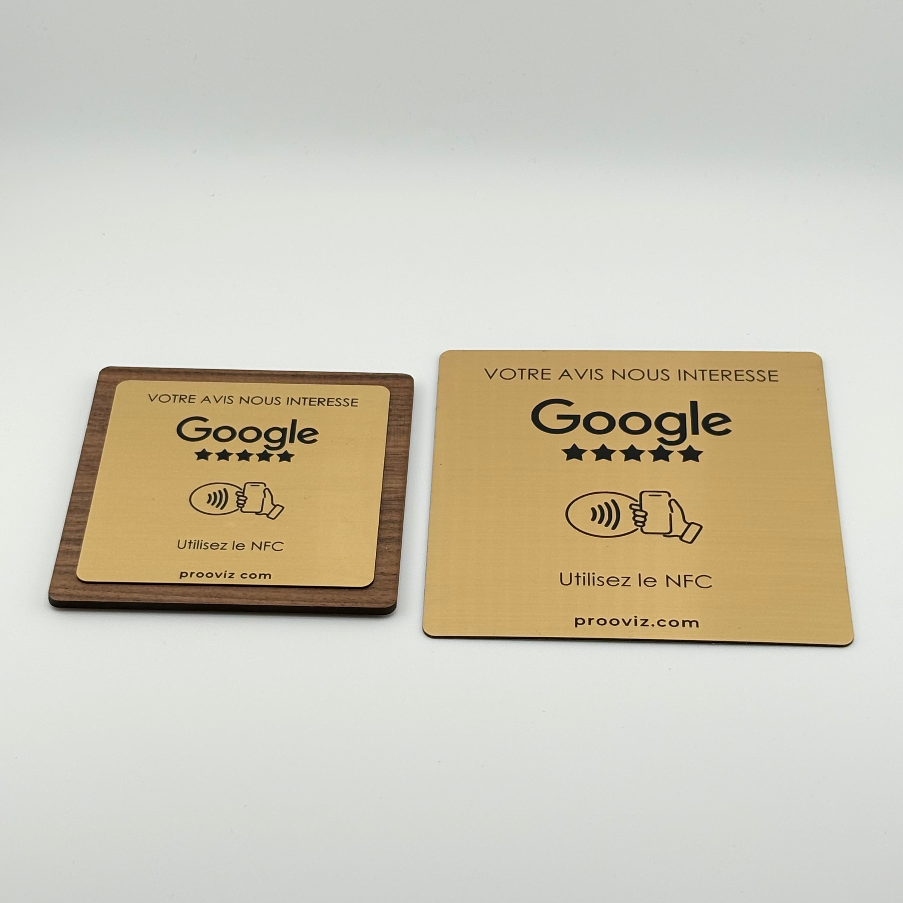 Pack Vitrine + Comptoir / 2 plaques avis Google